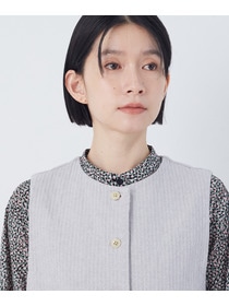 【congés payés】綿麻ツィードクルーネックベスト 詳細画像 グレー系その他 17
