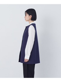 【congés payés】綿麻ツィードクルーネックベスト 詳細画像 グレー系その他 7