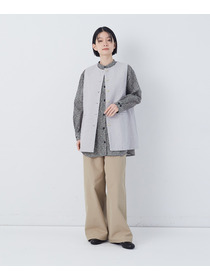 【congés payés】綿麻ツィードクルーネックベスト 詳細画像 グレー系その他 9