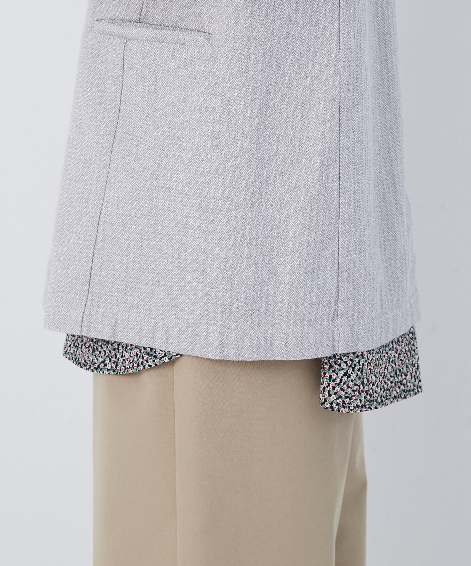 【congés payés】綿麻ツィードクルーネックベスト 詳細画像 グレー系その他 20