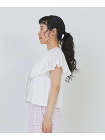 【congés payés】モスリンハンドタックカラージレ 詳細画像 オフホワイト 13