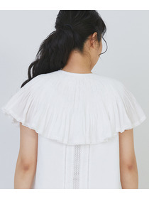 【congés payés】モスリンハンドタックカラージレ 詳細画像 オフホワイト 16