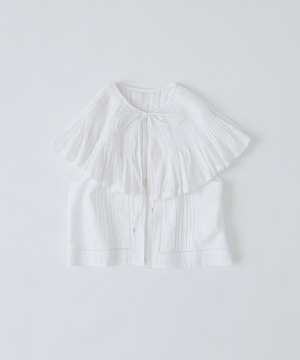 【congés payés】モスリンハンドタックカラージレ 詳細画像 オフホワイト 1