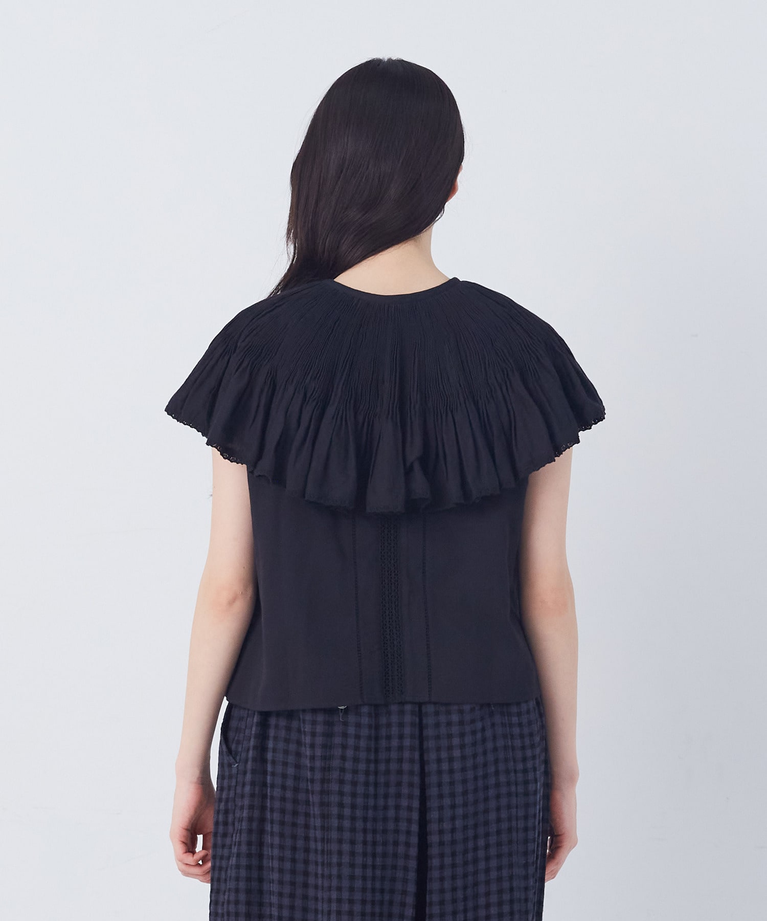 【congés payés】モスリンハンドタックカラージレ 詳細画像 オフホワイト 7