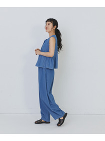 【congés payés】タックディテールデニムベスト 詳細画像 インディゴブルー 2