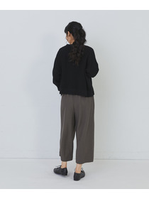 【congés payés】14G麻綿ワッフル編みVネックカーディガン 詳細画像 ブラック 11