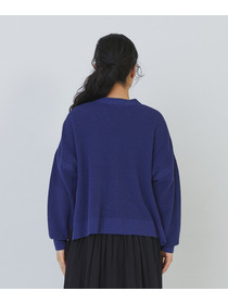 【congés payés】14G麻綿ワッフル編みVネックカーディガン 詳細画像 ブラック 22