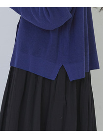 【congés payés】14G麻綿ワッフル編みVネックカーディガン 詳細画像 ブラック 26