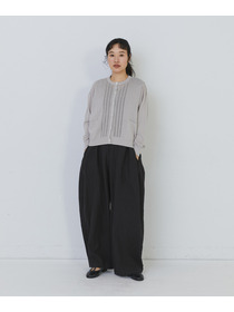 【congés payés】14G麻綿透かしカーディガン 詳細画像 ブラック 12