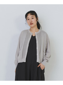 【congés payés】14G麻綿透かしカーディガン 詳細画像 ブラック 13