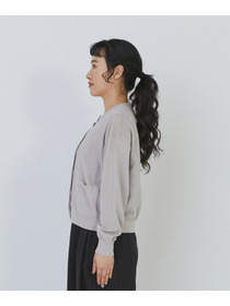 【congés payés】14G麻綿透かしカーディガン 詳細画像 ブラック 15