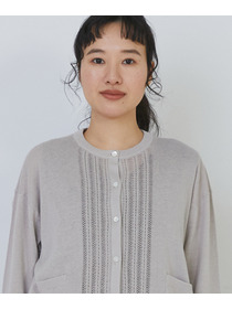 【congés payés】14G麻綿透かしカーディガン 詳細画像 ブラック 17