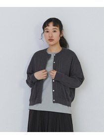 【congés payés】14G麻綿透かしカーディガン 詳細画像 ブラック 5