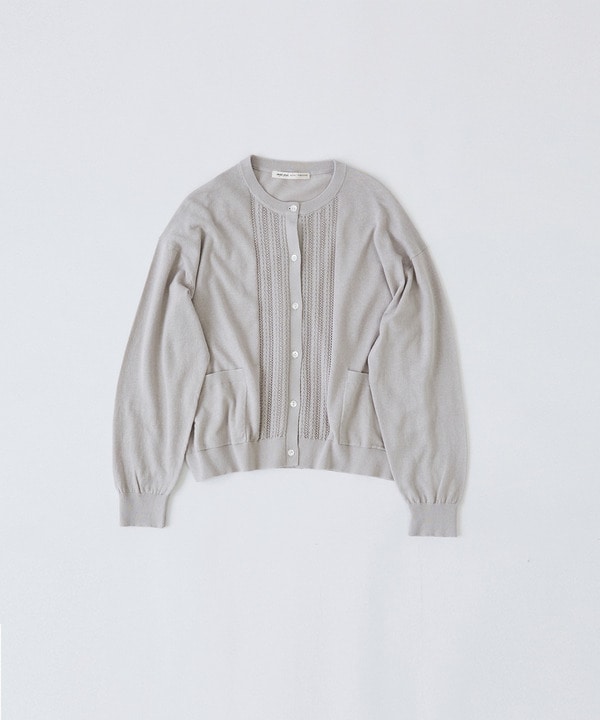 【congés payés】14G麻綿透かしカーディガン