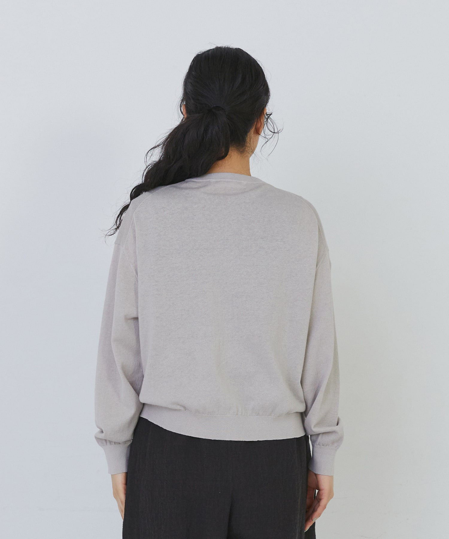 【congés payés】14G麻綿透かしカーディガン 詳細画像 ブラック 16