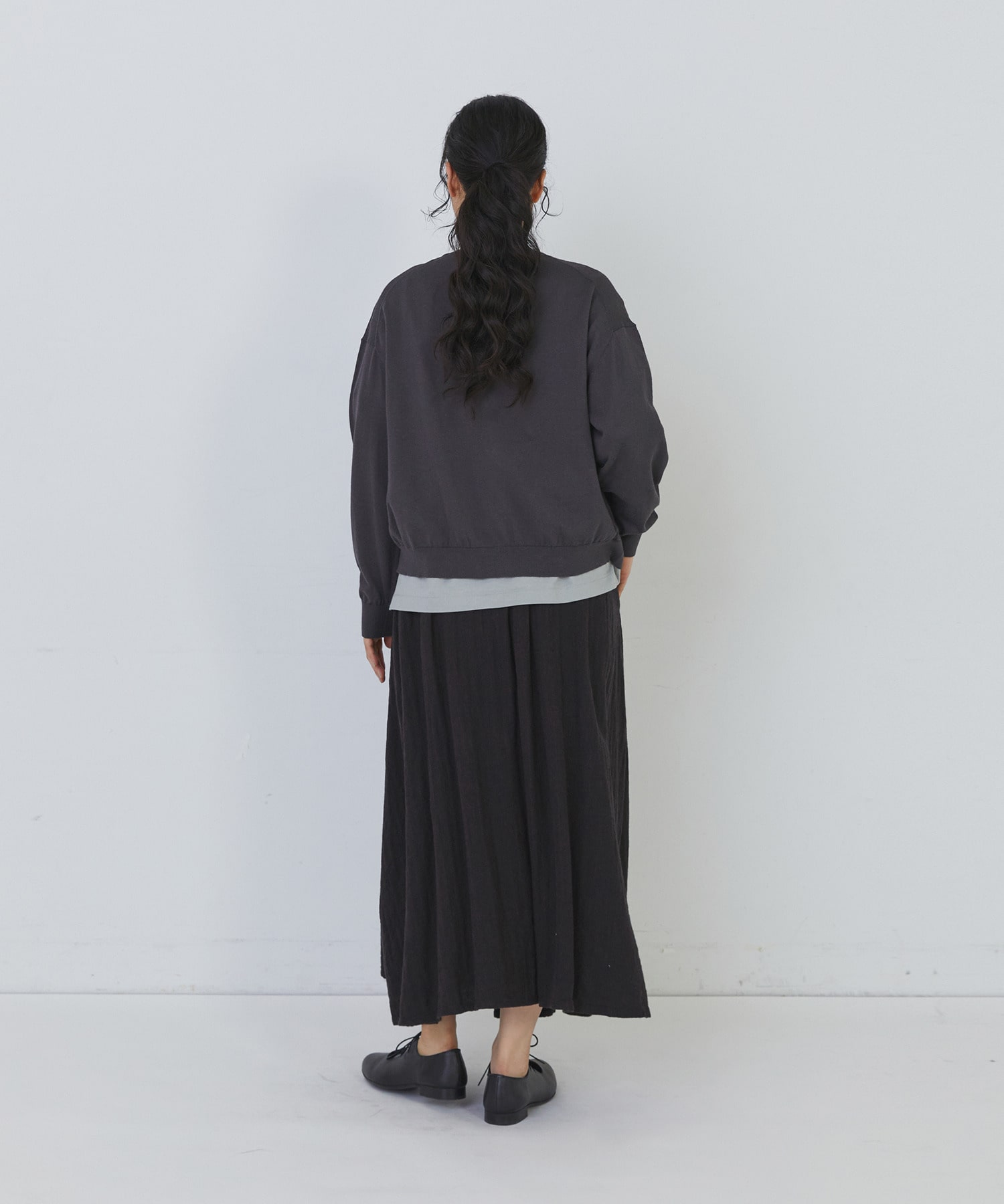 【congés payés】14G麻綿透かしカーディガン 詳細画像 ブラック 3