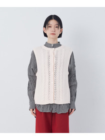 【congés payés】【2way】リリヤーン地柄2wayベスト 詳細画像 オートミール 17