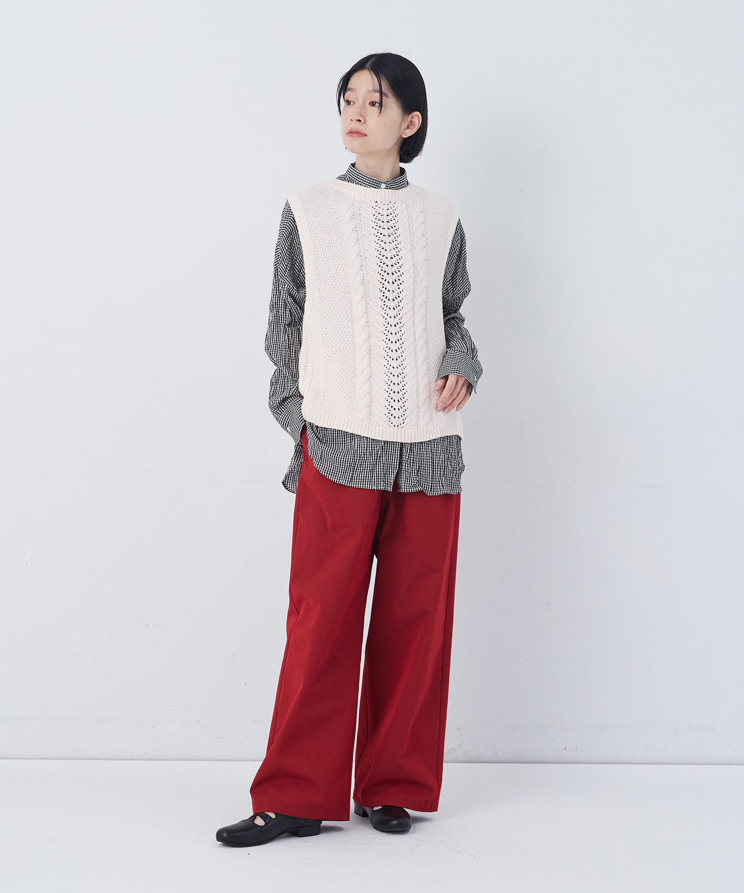 【congés payés】【2way】リリヤーン地柄2wayベスト 詳細画像 オートミール 14