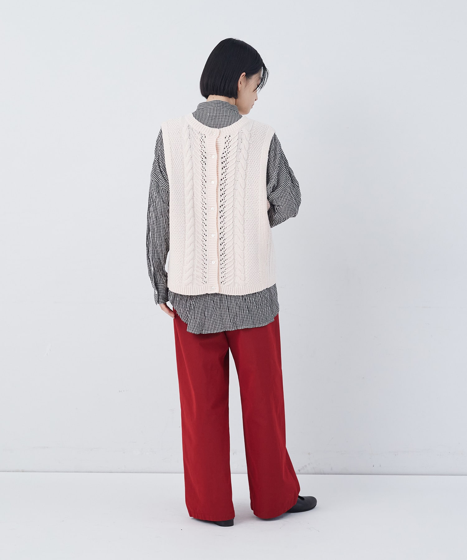 【congés payés】【2way】リリヤーン地柄2wayベスト 詳細画像 オートミール 15