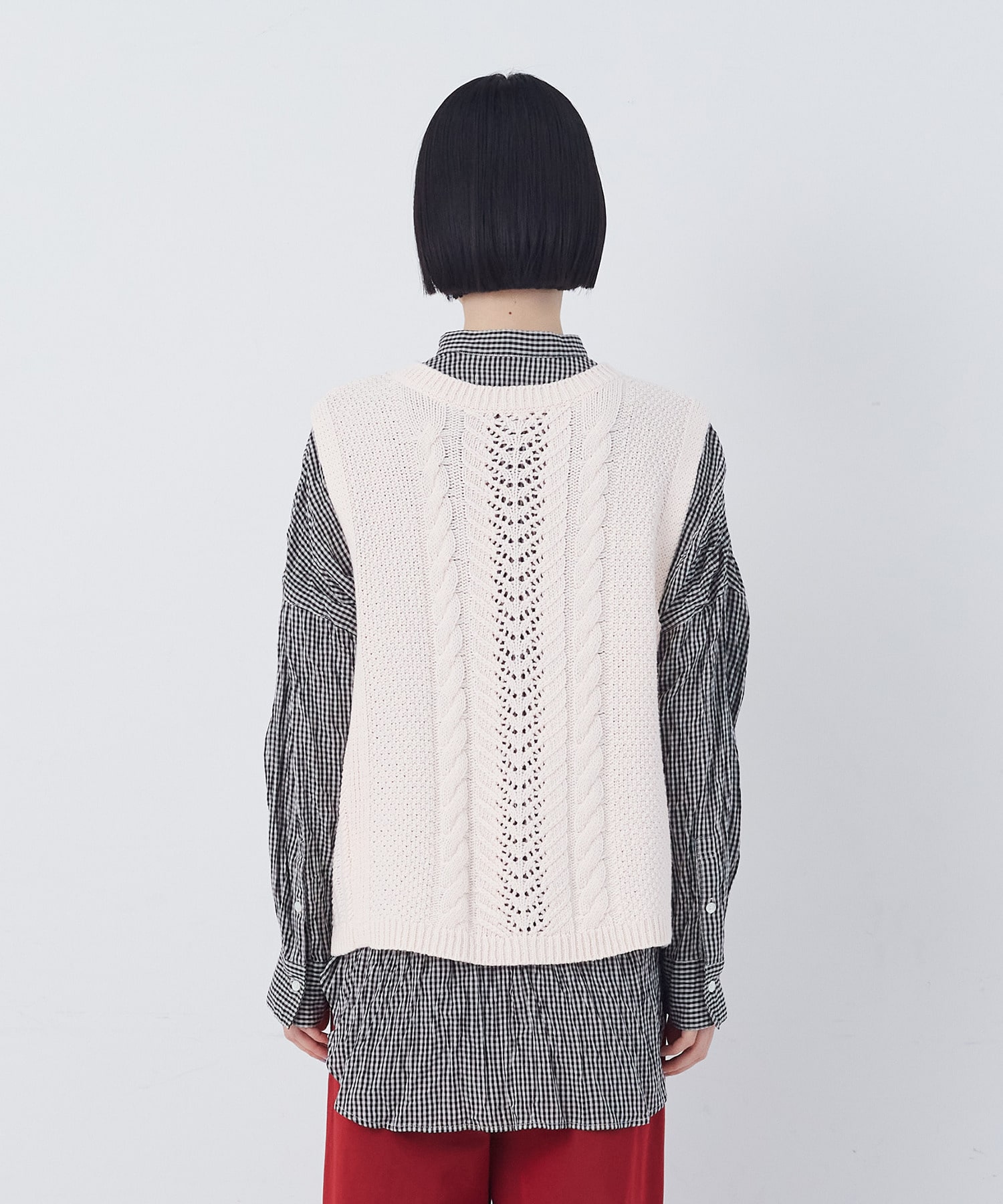 【congés payés】【2way】リリヤーン地柄2wayベスト 詳細画像 オートミール 19