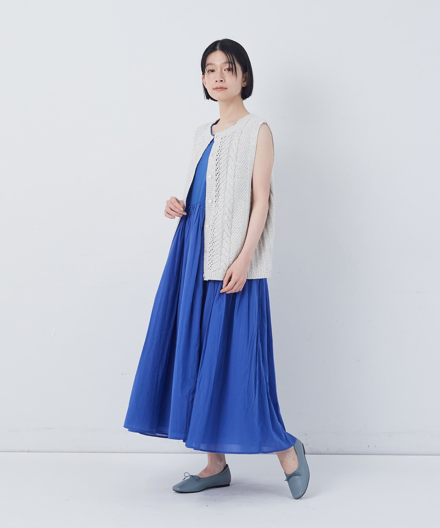 【congés payés】【2way】リリヤーン地柄2wayベスト 詳細画像 オートミール 2