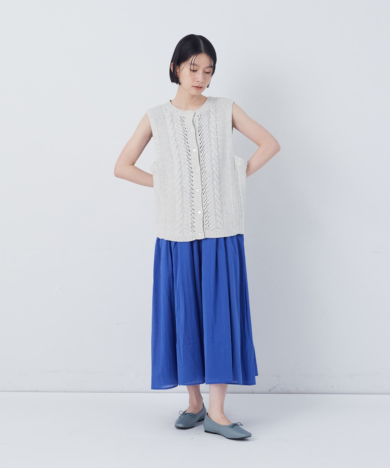 【congés payés】【2way】リリヤーン地柄2wayベスト 詳細画像 オートミール 4