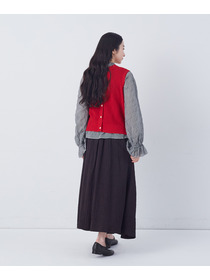 【congés payés】14G麻綿ワッフル編み2WAYベスト 詳細画像 ブラック 10