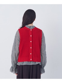 【congés payés】14G麻綿ワッフル編み2WAYベスト 詳細画像 ブラック 13