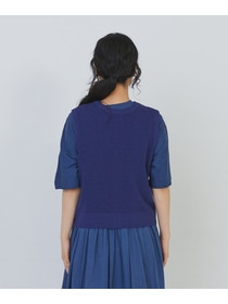 【congés payés】14G麻綿ワッフル編み2WAYベスト 詳細画像 ブラック 21