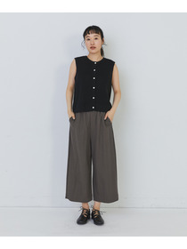 【congés payés】14G麻綿ワッフル編み2WAYベスト 詳細画像 ブラック 24