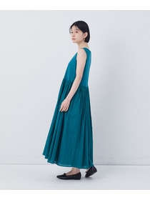 【congés payés】2重布帛ノースリーブワンピース 詳細画像 ブラック 10