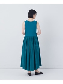 【congés payés】2重布帛ノースリーブワンピース 詳細画像 ブラック 11