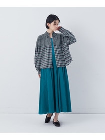 【congés payés】2重布帛ノースリーブワンピース 詳細画像 ブラック 12