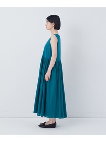 【congés payés】2重布帛ノースリーブワンピース 詳細画像 ブラック 15