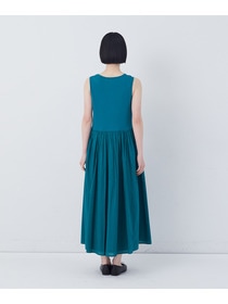 【congés payés】2重布帛ノースリーブワンピース 詳細画像 ブラック 16