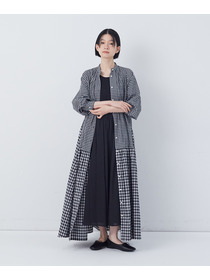 【congés payés】2重布帛ノースリーブワンピース 詳細画像 ブラック 20