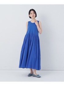 【congés payés】2重布帛ノースリーブワンピース 詳細画像 ブラック 25