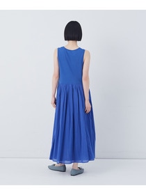 【congés payés】2重布帛ノースリーブワンピース 詳細画像 ブラック 27