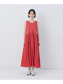 【congés payés】2重布帛ノースリーブワンピース 詳細画像 ブラック 6