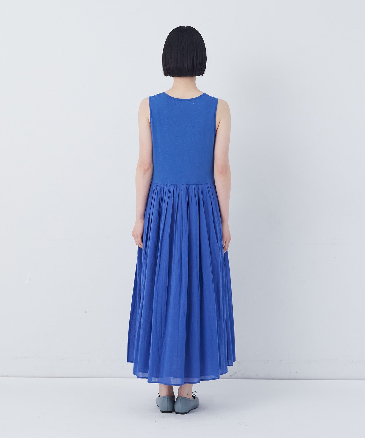 【congés payés】2重布帛ノースリーブワンピース 詳細画像 ブラック 32