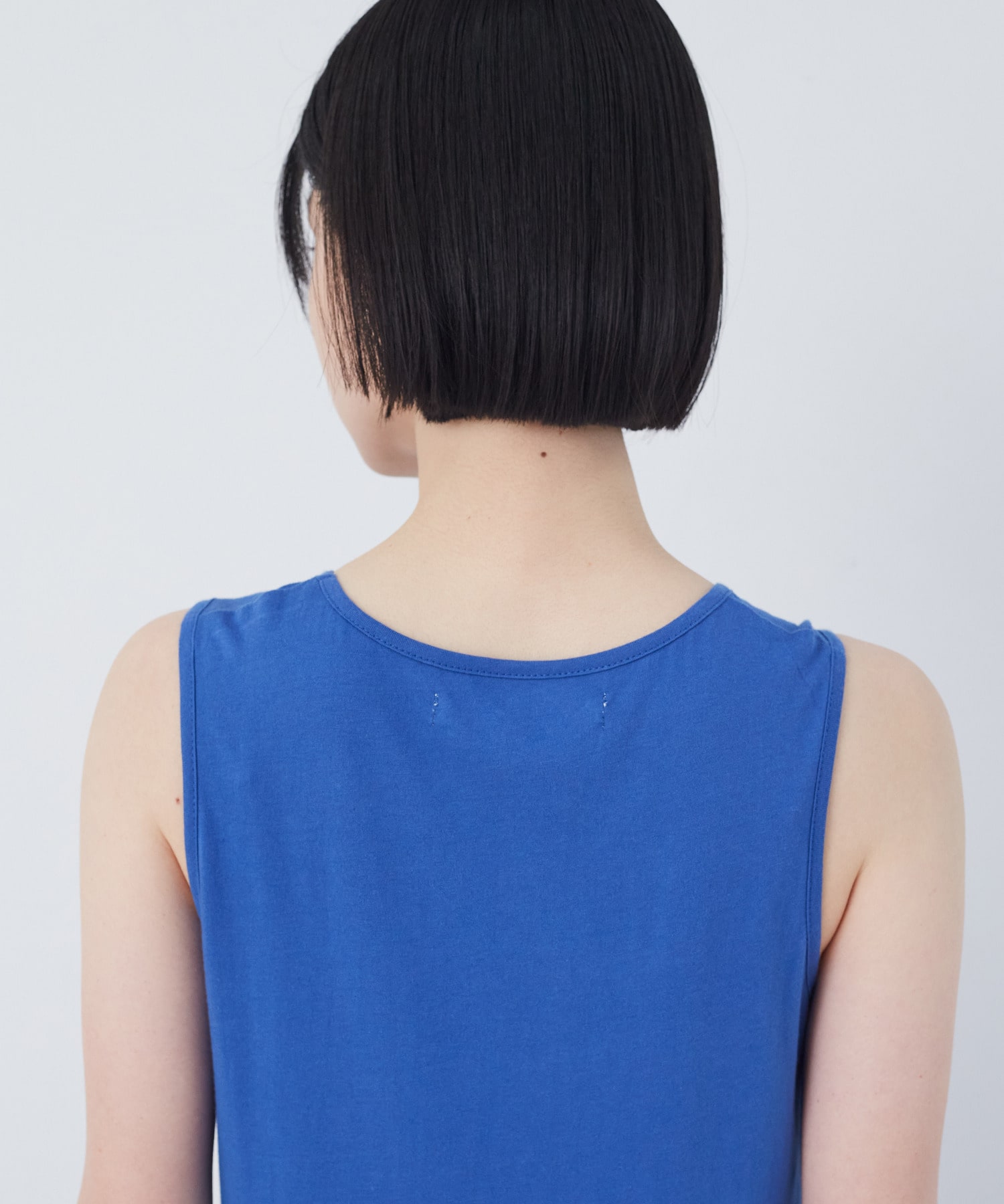 【congés payés】2重布帛ノースリーブワンピース 詳細画像 ブラック 34