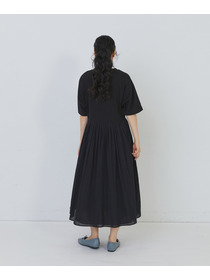 【congés payés】２重布帛ドルマンスリーブワンピース 詳細画像 ブラック 10