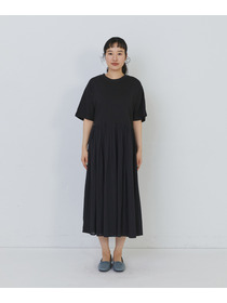 【congés payés】２重布帛ドルマンスリーブワンピース 詳細画像 ブラック 12