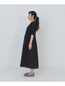 【congés payés】２重布帛ドルマンスリーブワンピース 詳細画像 ブラック 13