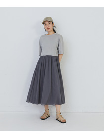 【congés payés】２重布帛ドルマンスリーブワンピース 詳細画像 ブラック 18