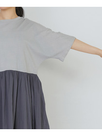 【congés payés】２重布帛ドルマンスリーブワンピース 詳細画像 ブラック 24