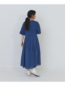 【congés payés】２重布帛ドルマンスリーブワンピース 詳細画像 ブラック 3