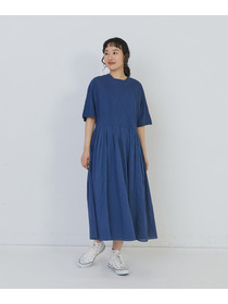 【congés payés】２重布帛ドルマンスリーブワンピース 詳細画像 ブラック 4