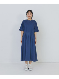 【congés payés】２重布帛ドルマンスリーブワンピース 詳細画像 ブラック 5