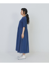 【congés payés】２重布帛ドルマンスリーブワンピース 詳細画像 ブラック 6